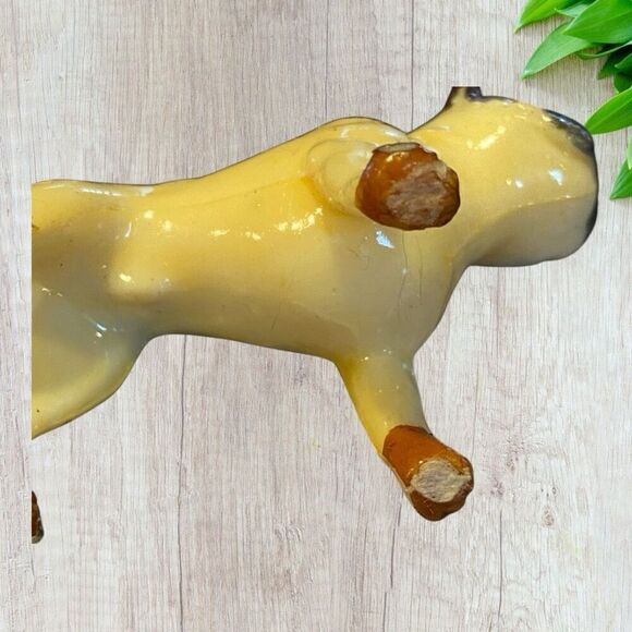 Vintage English Bulldog Figure Made In Hong Kong Plastic 2” X 1.75” - Picture 6 of 7